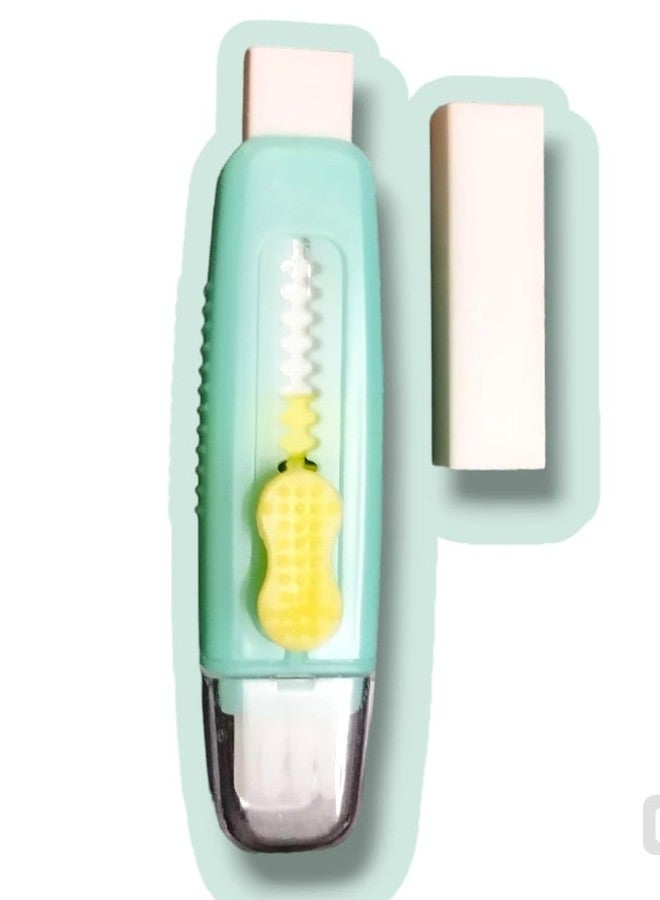 Sai Tradelink ممحاة أقلام رصاص قابلة للسحب من ساي تريدلينك، قطعة واحدة، مع فرشاة، ممحاة مطاطية ملونة للدفع والسحب، مناسبة للطلاب والأطفال، ومستلزمات الرسم والتلوين، ومستلزمات المدرسة والمكتب. - Image 2